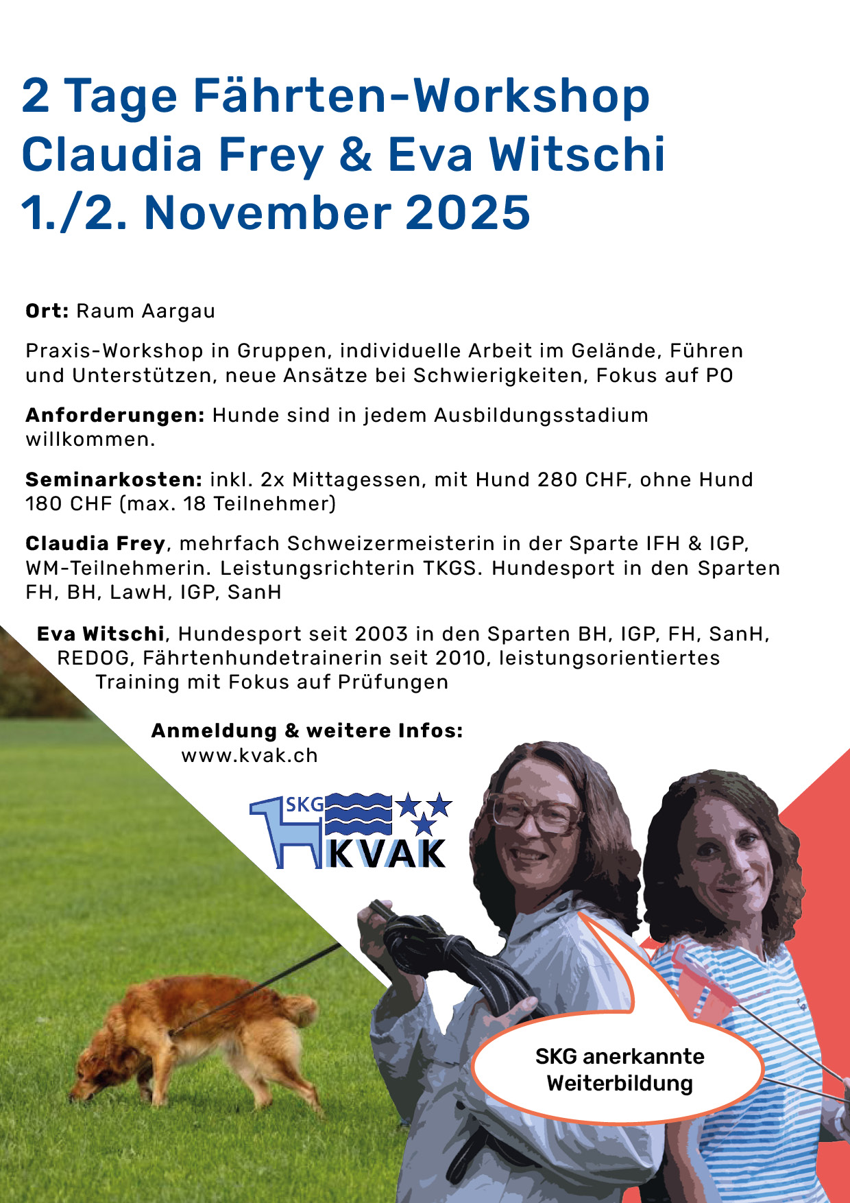 Fährtenseminar Claudia Frey & Eva Witschi